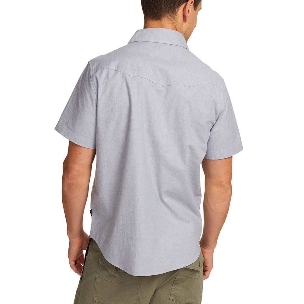 Howler Brothers Crosscut Deluxe Snapshirt Men's in High Times Light Grey